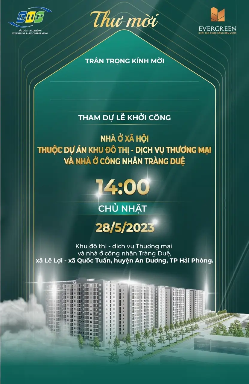 Cập nhật công tác chuẩn bị khởi công nhà ở xã hội seoul eco home khu công nghiệp tràng duệ