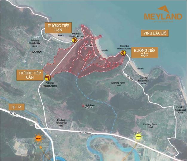 Địa thế dự án Meyresort Bãi Lữ Nghệ An 5 vi tri meyresort bai lu