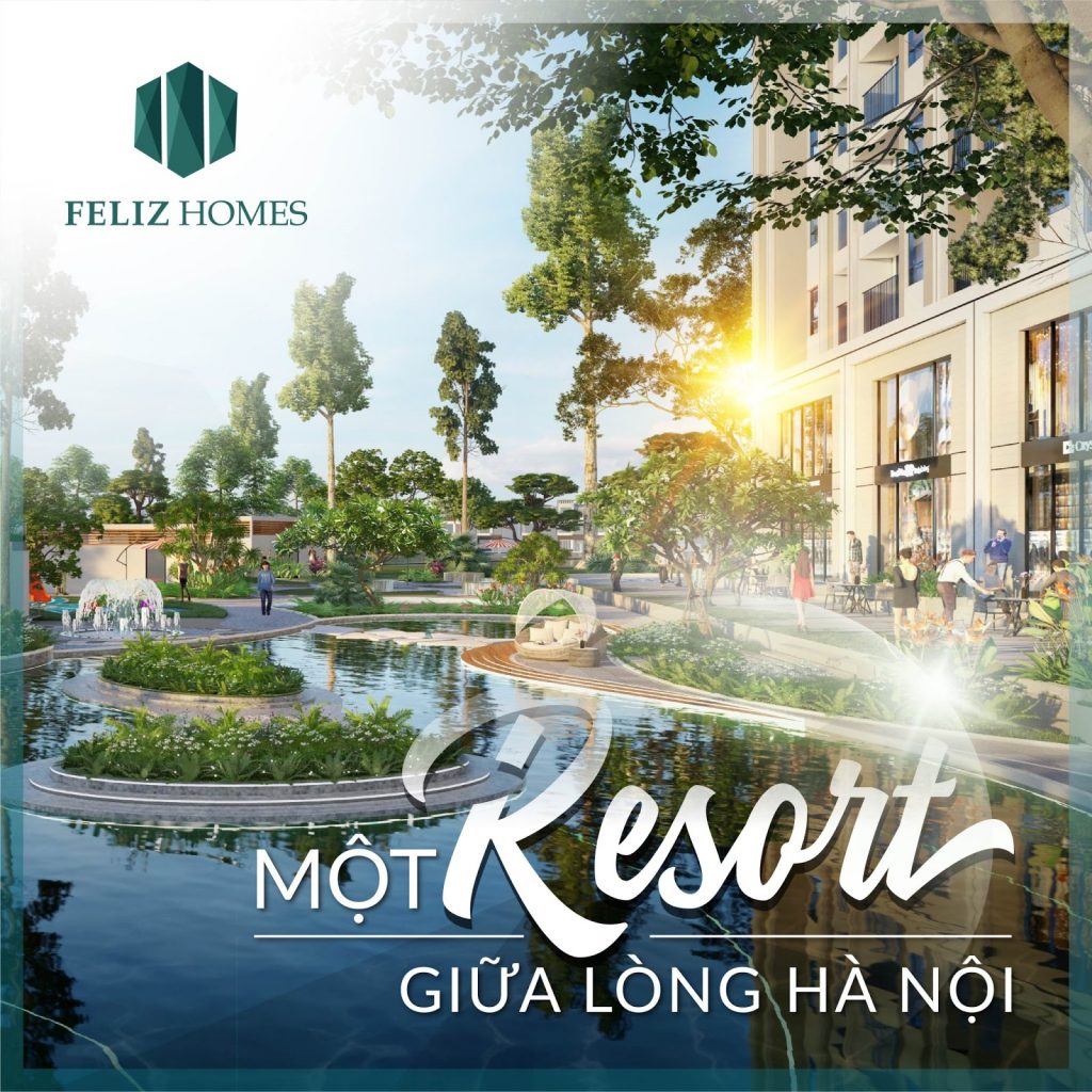Sắc tố nhiệt đới tại dự án Resort Feliz Homes 5 mot resort giua long ha noi