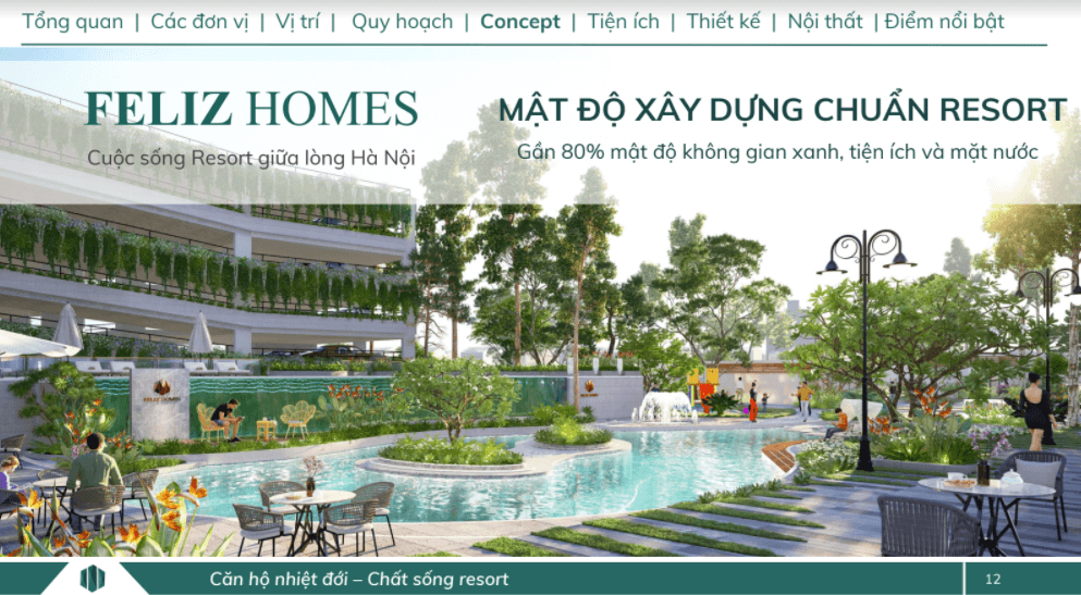Căn hộ chung cư Feliz Homes – môi trường sống đậm màu nhiệt đới MỸ 6 khong gian xanh feliz homes