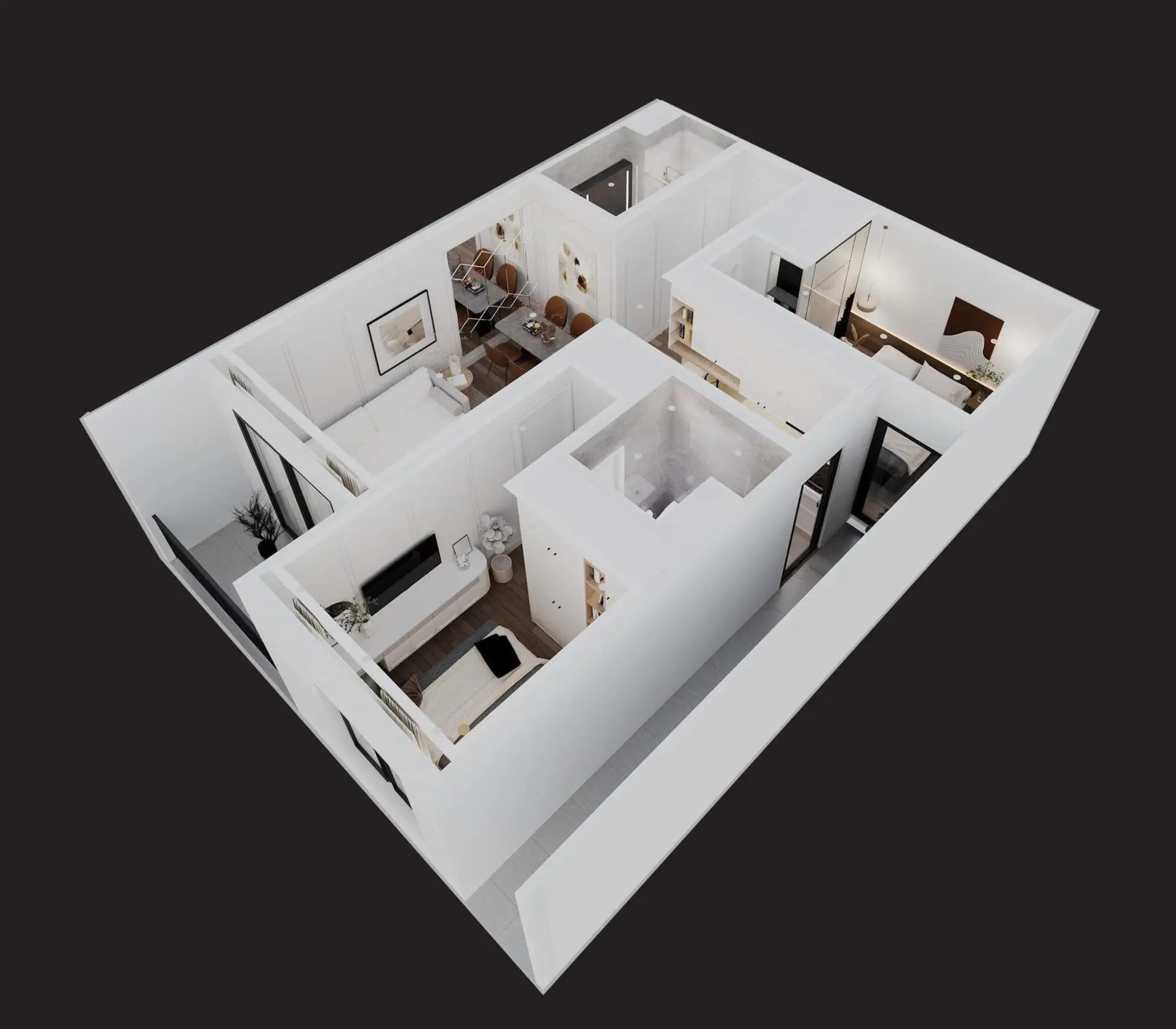 Căn hộ Ct1-A1 diện tích 68,86m2