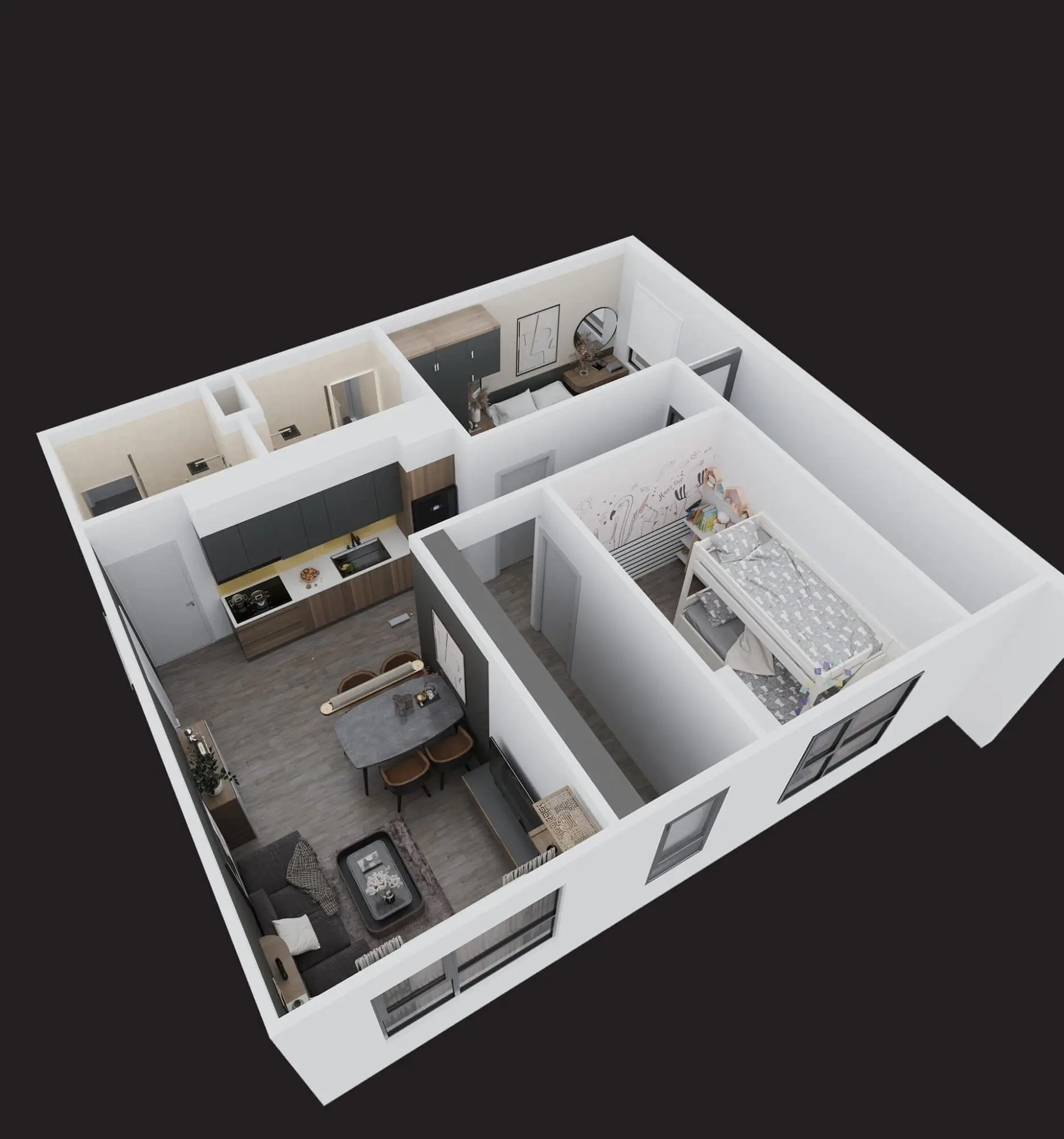 Căn hộ Ct1-A2 diện tích 69,13m2