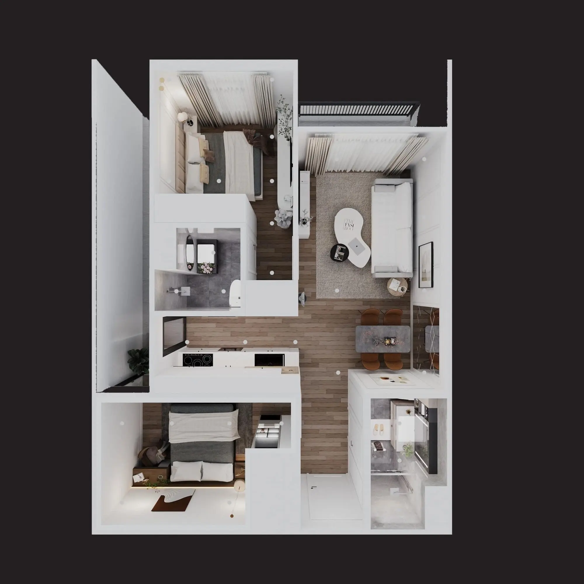 Căn hộ Ct1-B1 diện tích 69,69m2