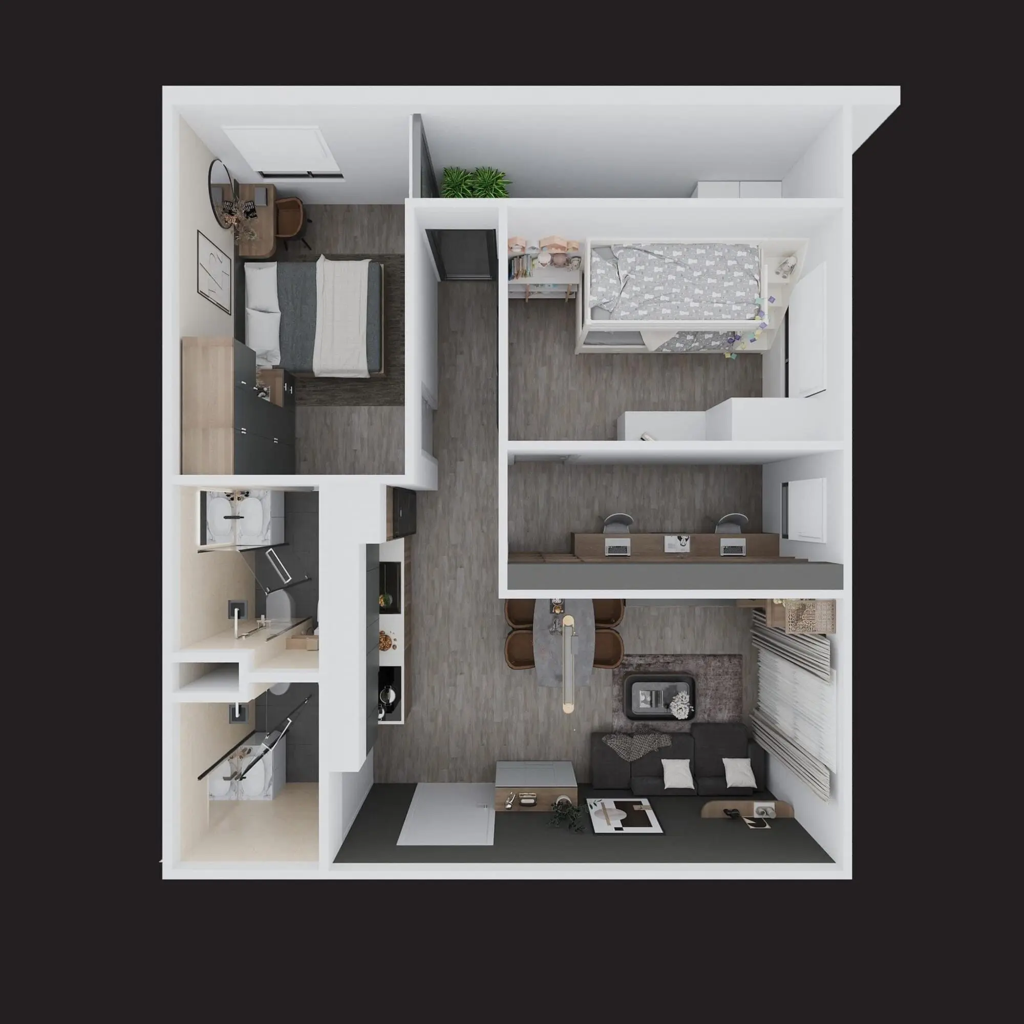 Căn hộ Ct1-C1 diện tích 70m2