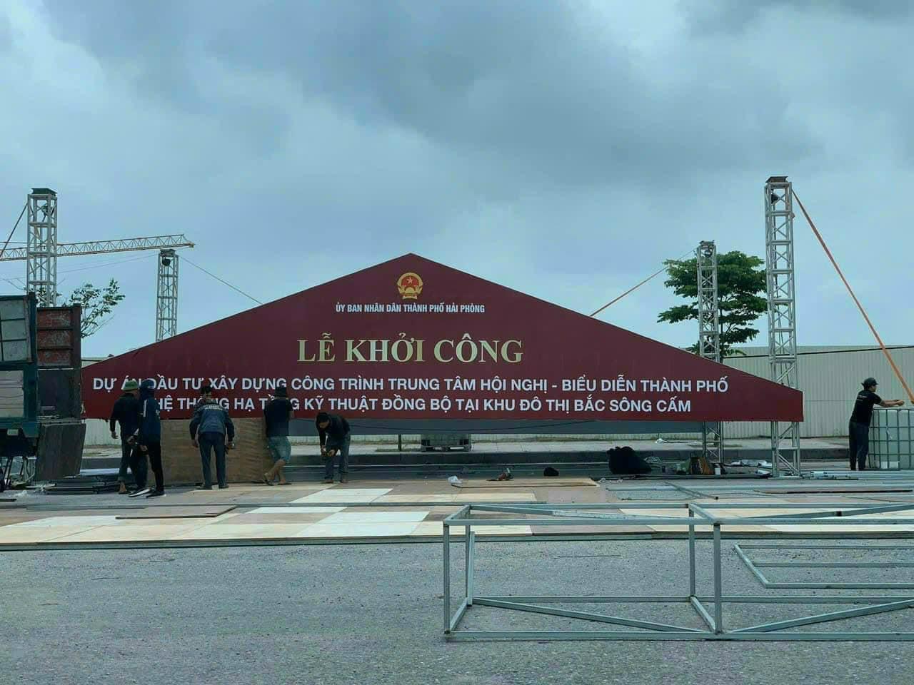 Chính thức công bố lễ động thổ khởi công xây dựng trung tâm sự kiện biểu diễn thành phố Hải Phòng tại khu đô thị mới Bắc sông cấm